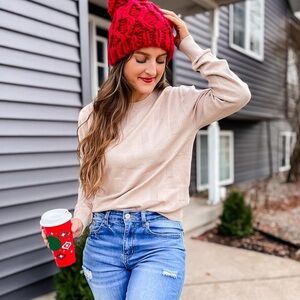 Long Sleeve Crew Knit Pullover